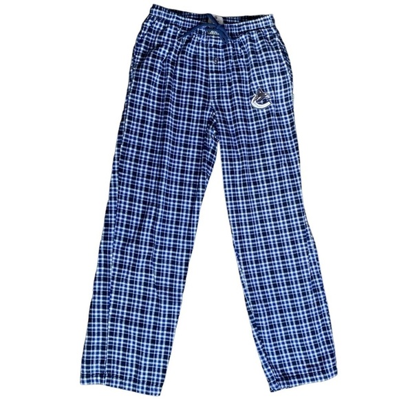Joe Boxer Vancouver Canucks NHL Flannel Pant 100% Cotton Blue Men's Size Small - Picture 2 of 8